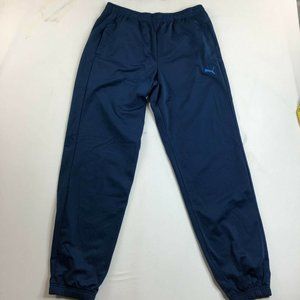 Puma Men's Blue Track Pant Solid Activewear Logo Size US Large